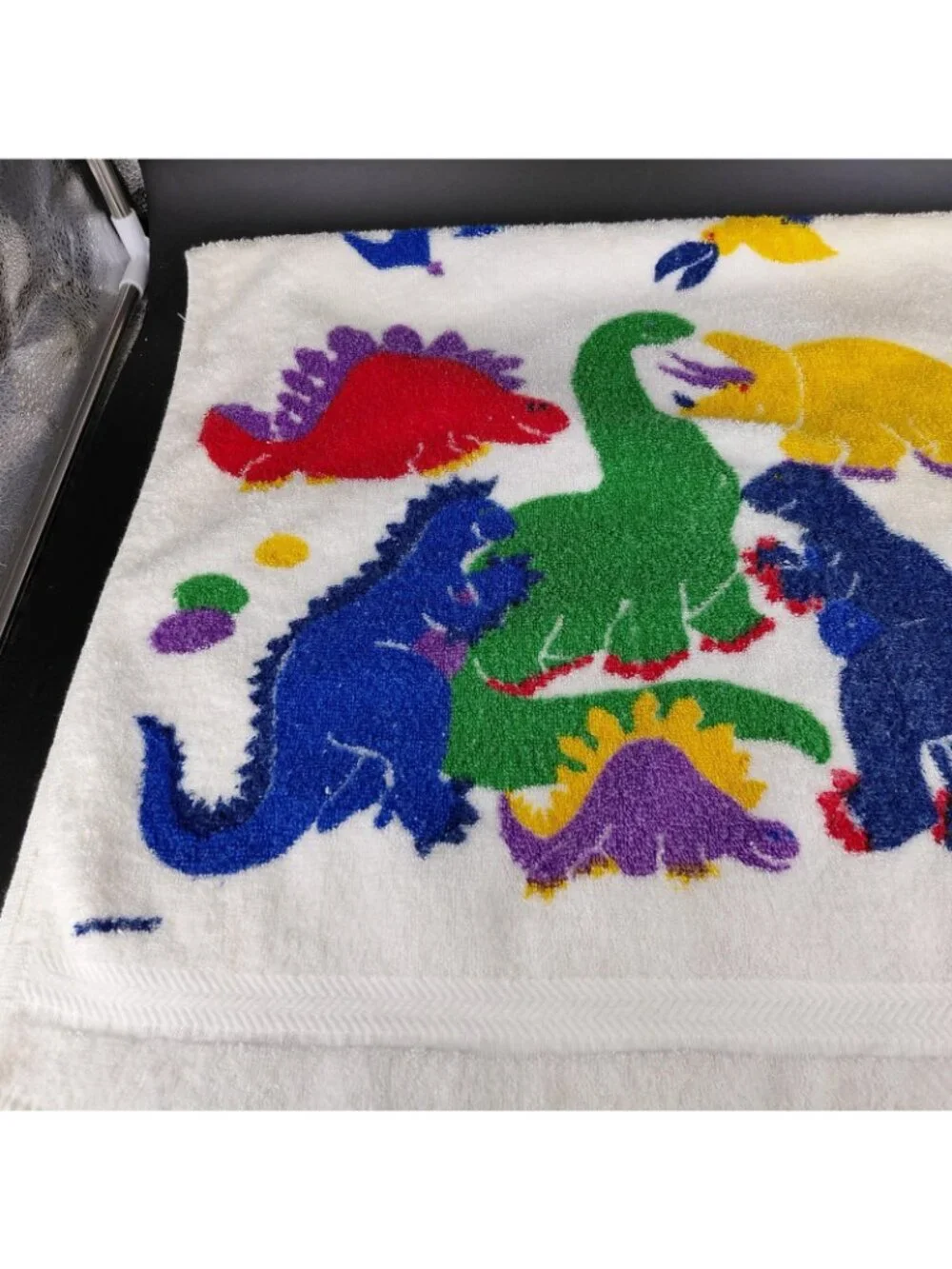 Vint Dinosaur Bath Hand Towel Set 30x60 Multicolor USA 3pc R.A. Briggs Leshner